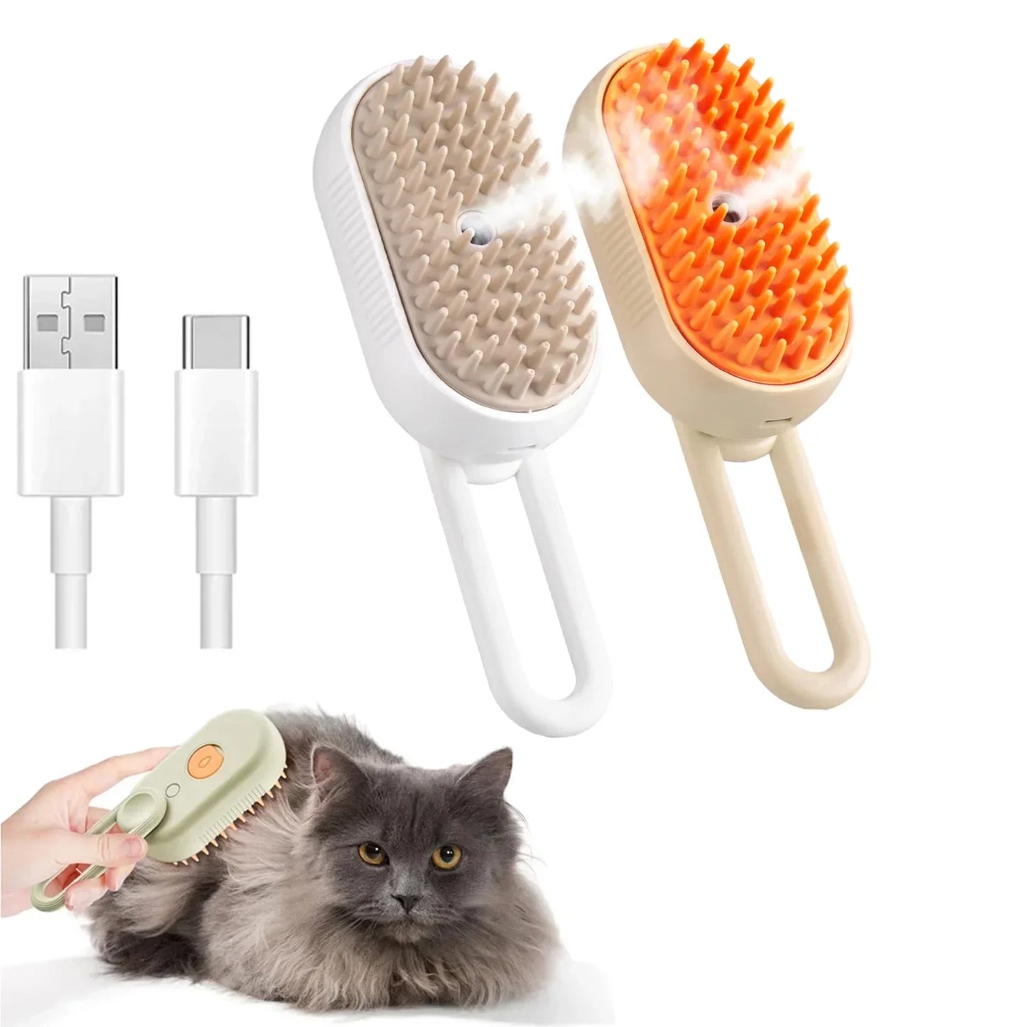 3-in-1 Pet Grooming Brush for Cats & Dogs